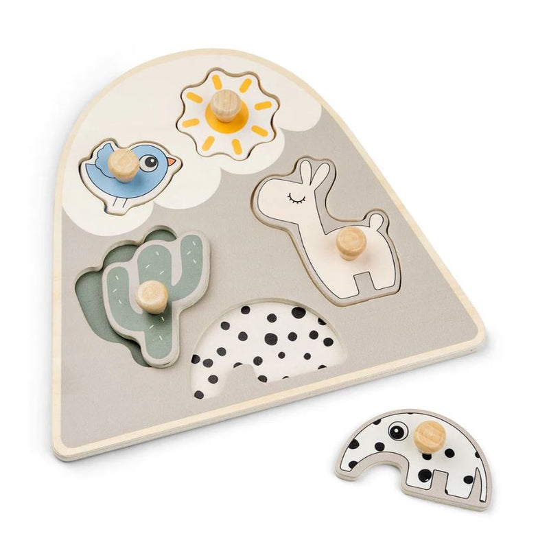 Done by Deer | Peg Puzzle Lalee Sand - Plumme Box