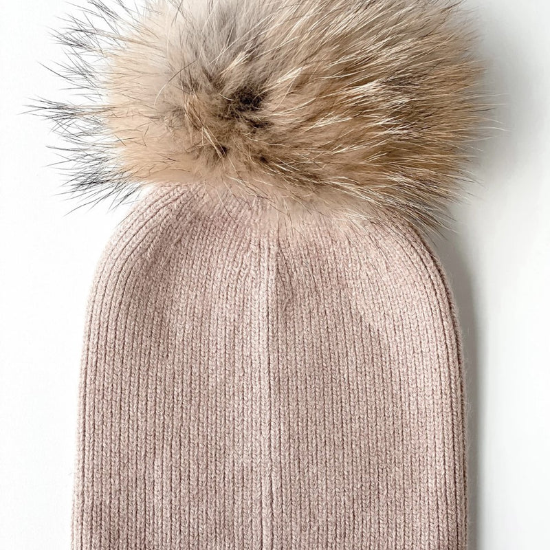 Pom Pom Fur Toque