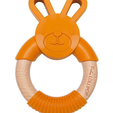 LOULOU LOLLIPOP Bunny Silicone & Wood Teether
